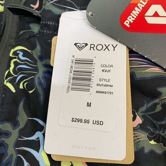 NWT Roxy Women Jet Ski Dry Flight Ski Snow Jacket Floral Size M Waterproof - Picture 7 of 16